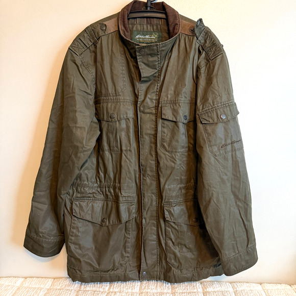 Eddie Bauer Mens Green Winter Coat Size XL Weather Rugged Military Gorpcore - Picture 1 of 12